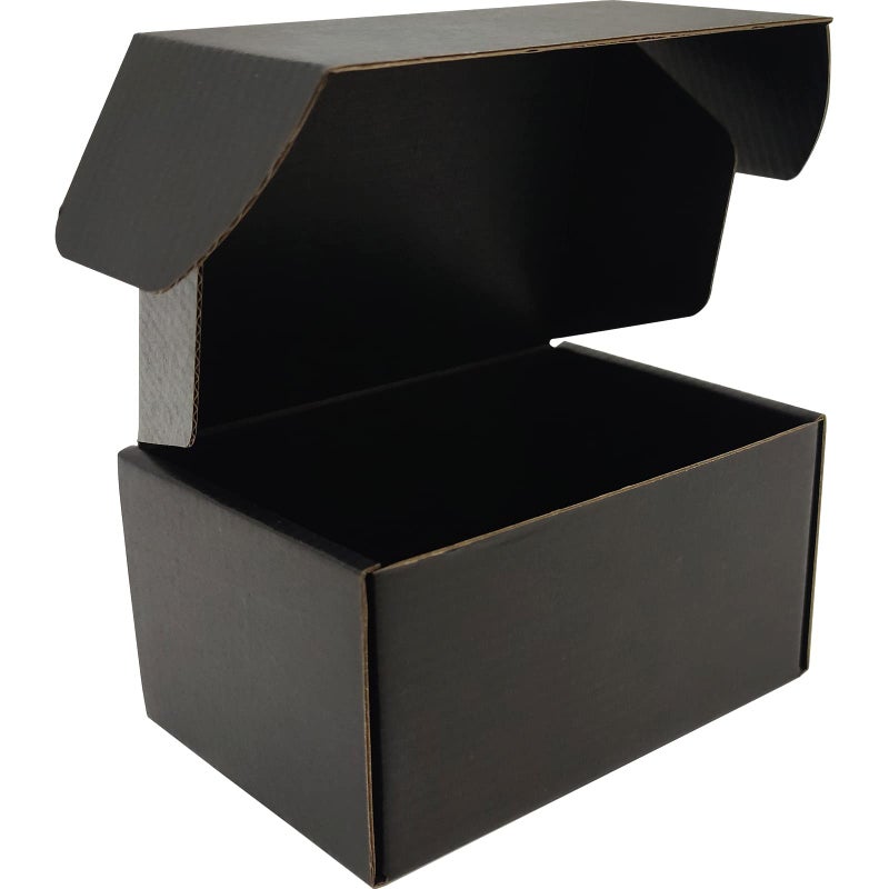 Lmuze Small Black Shipping Boxes for Small Business Pack of 25-6x4x3 inches Cardboard Corrugated Mailer Boxes for Shipping Packaging Craft Gifts Giving Products - Image 3
